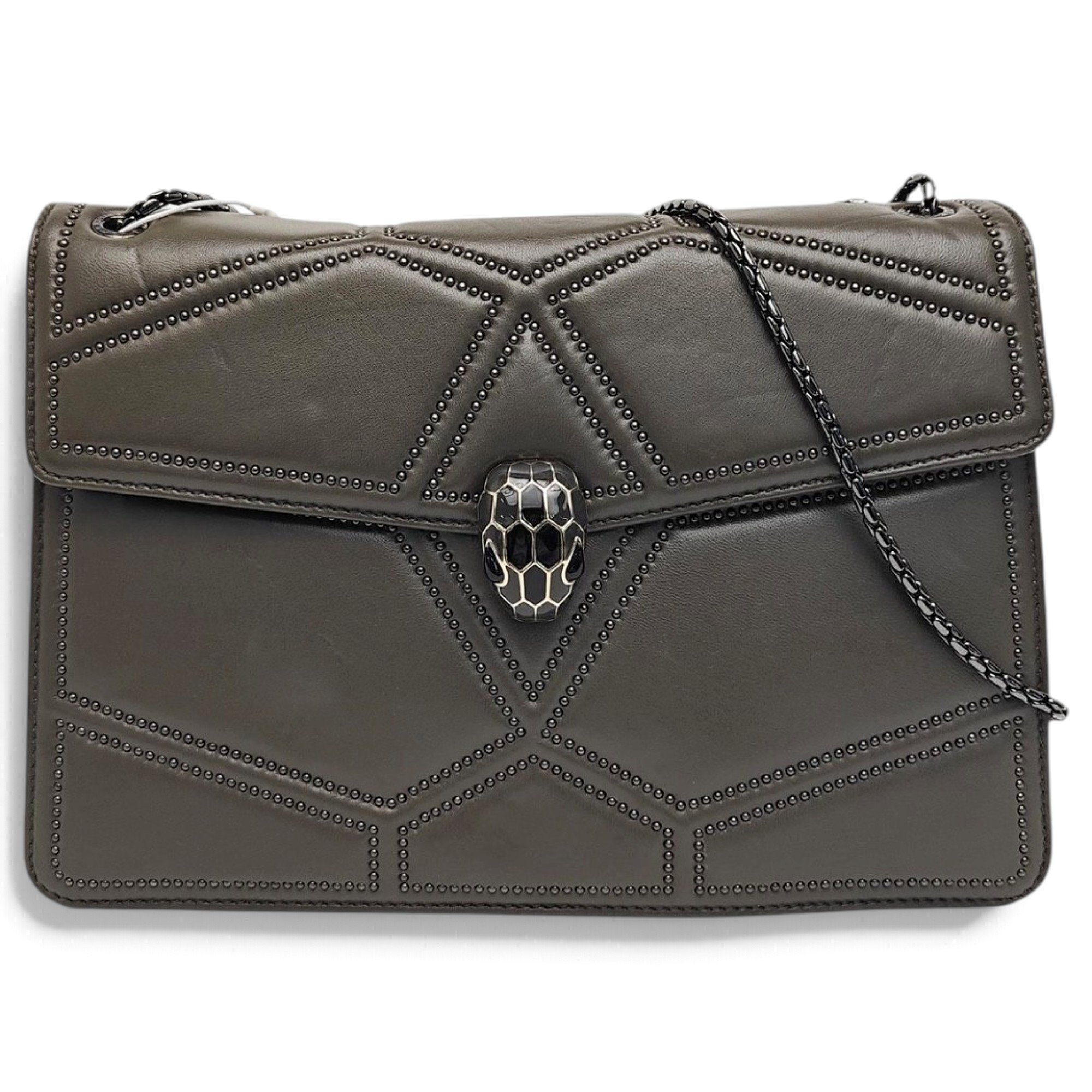 Serpenti leather handbag