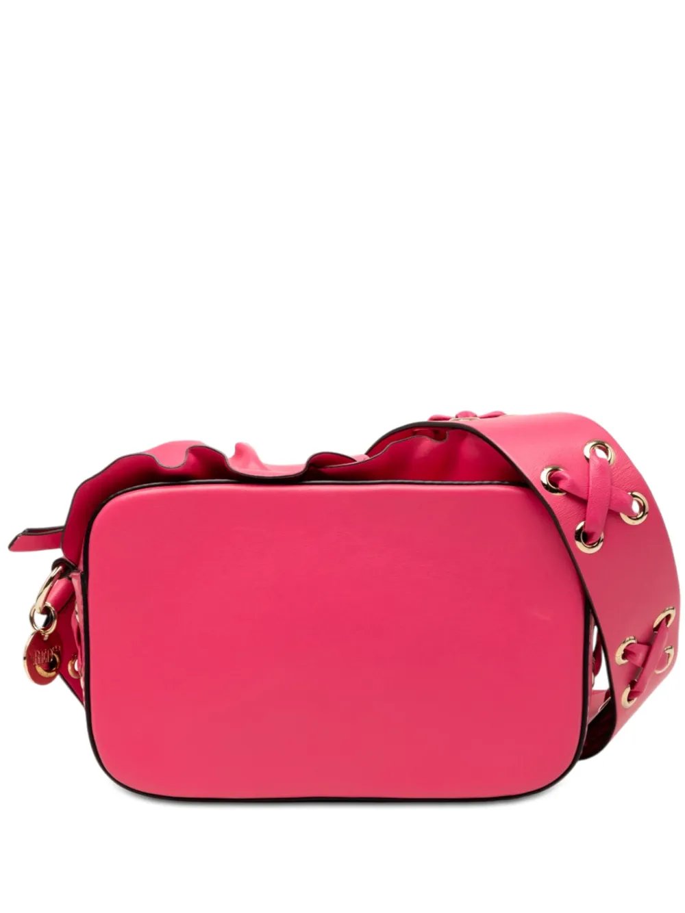 Valentino Garavani 2000-2026 Leather Ruffle Trim crossbody bag