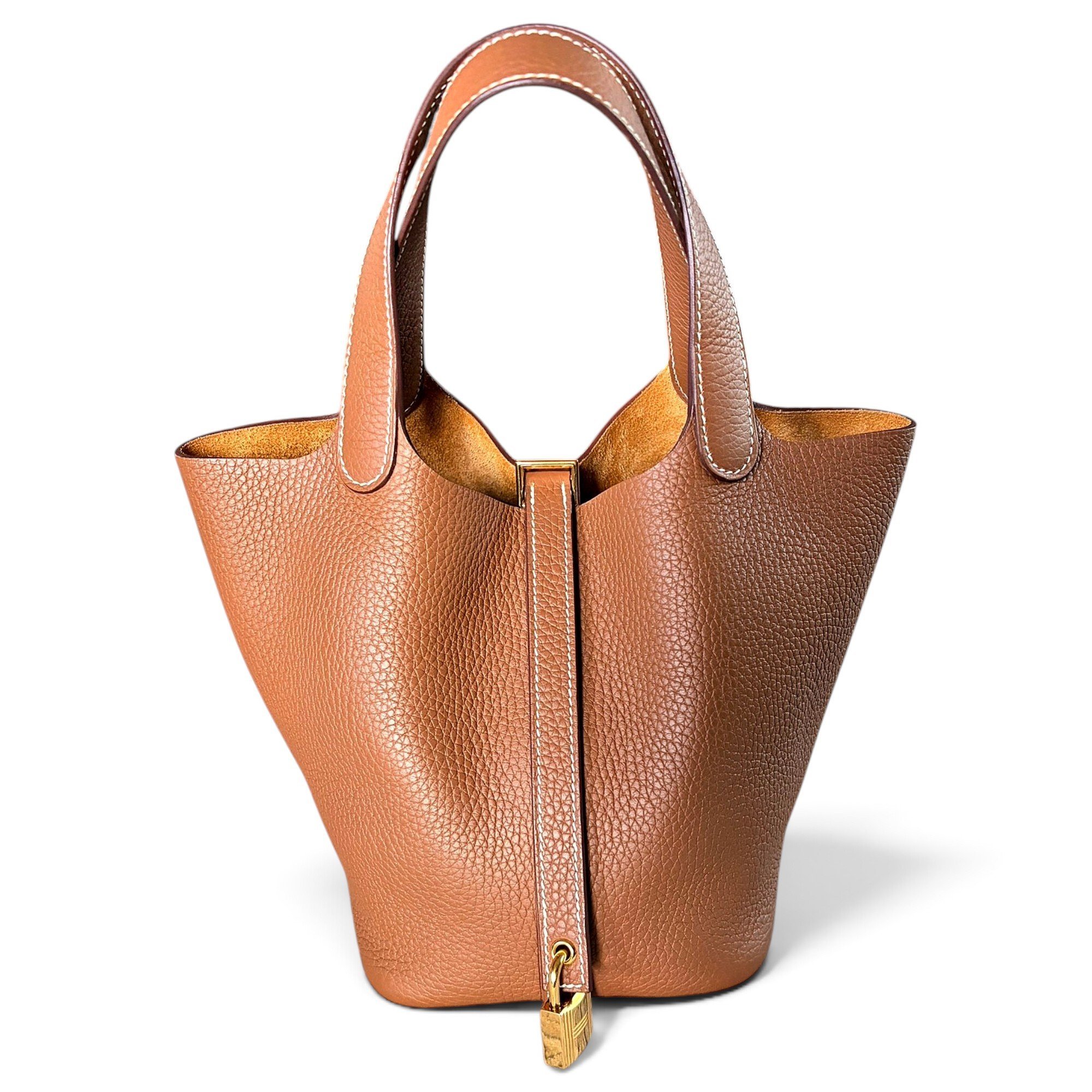 Picotin leather tote