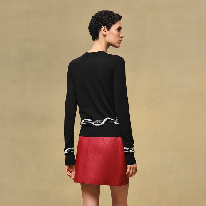 Noir "Ferronnerie" Long-sleeve Sweater