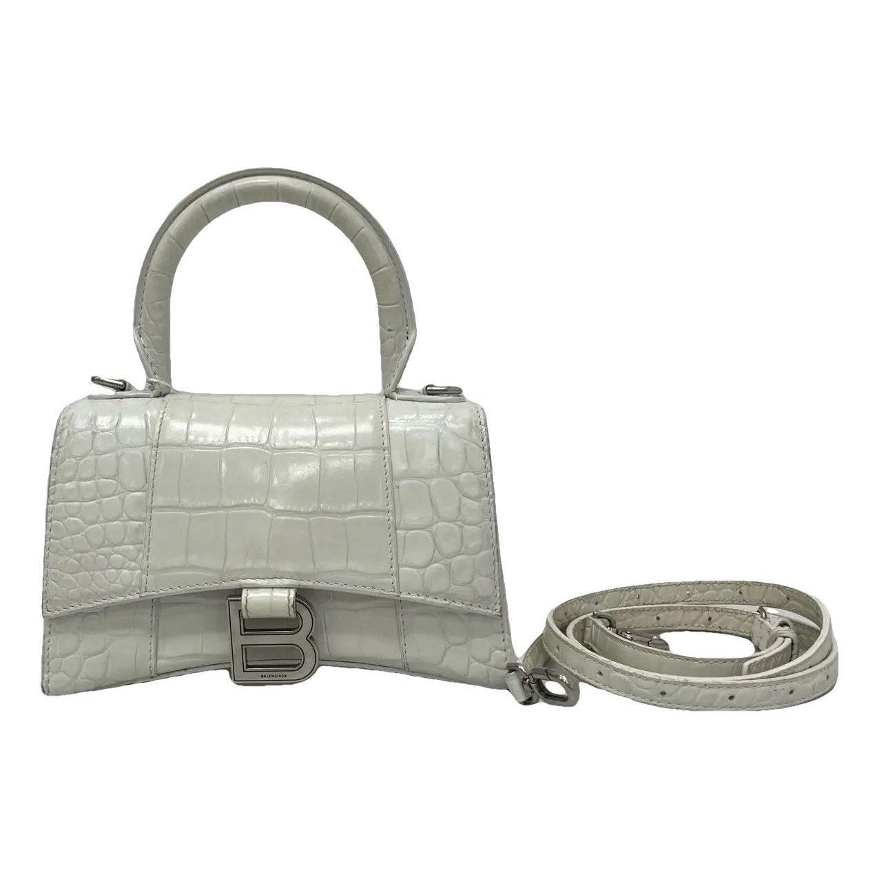 Hourglass leather crossbody bag