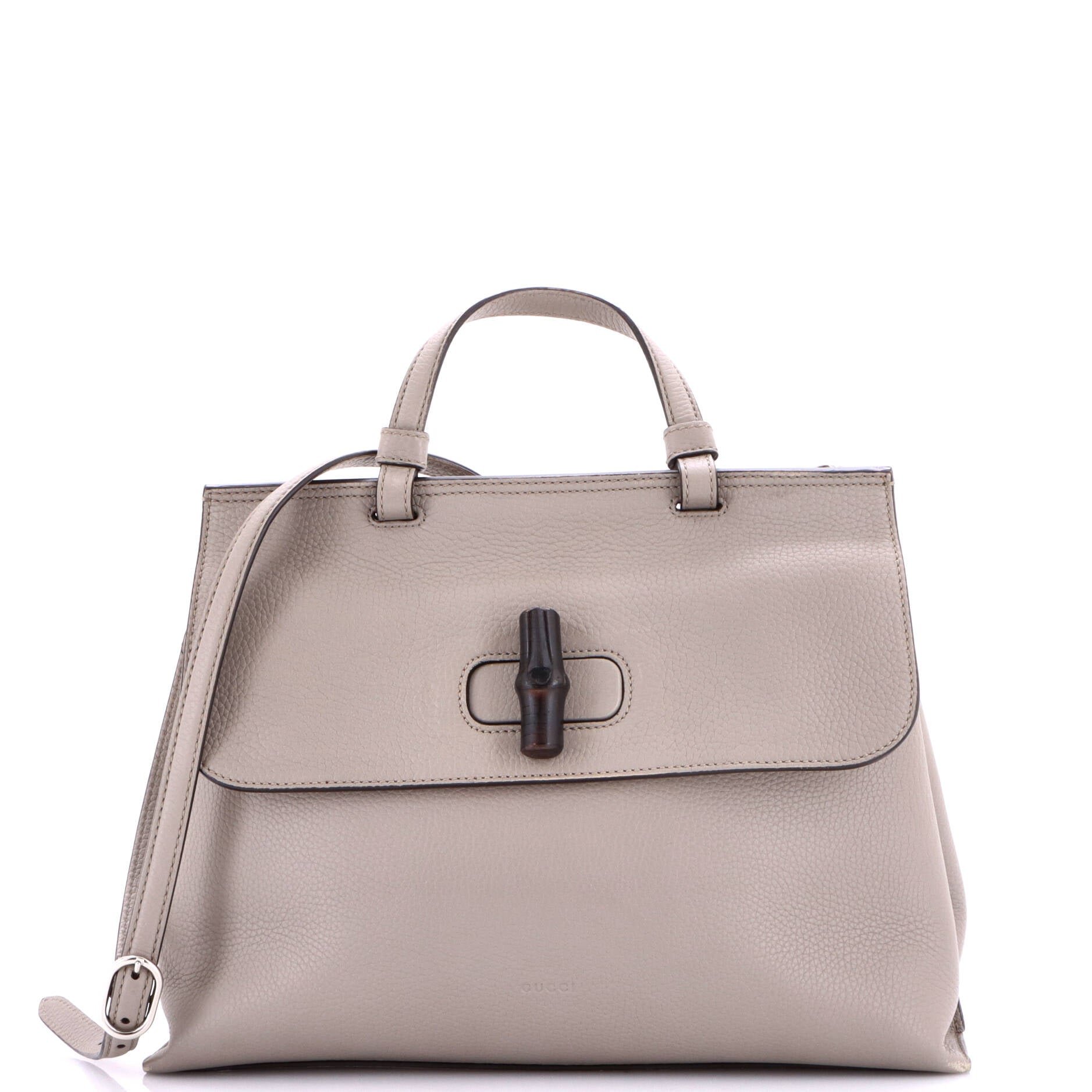 Bamboo Daily Top Handle Bag Leather Medium