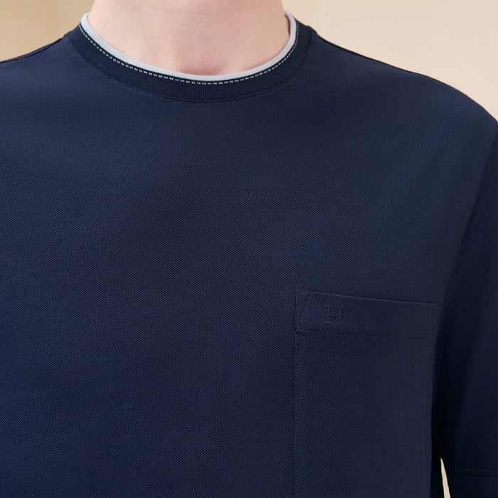 Marine "Piqures Sellier" T-shirt
