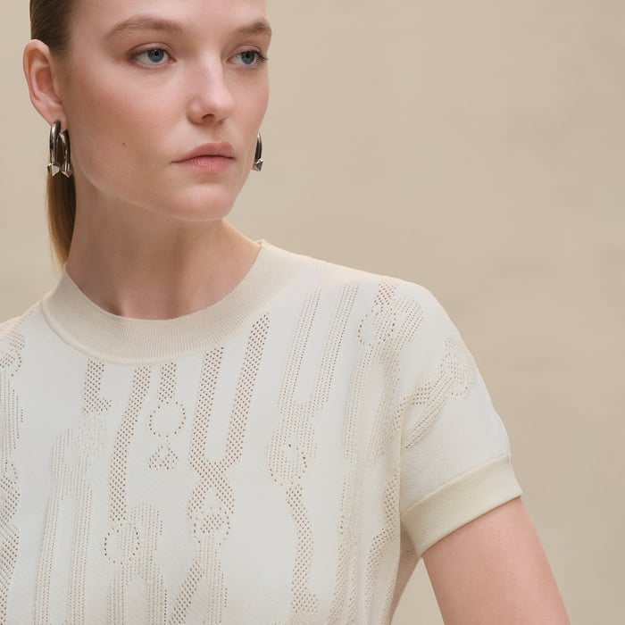 Blanc Naturel "Palefroi Remix" Short Sleeve Sweater