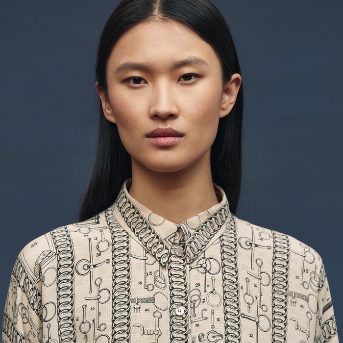 Beige Pierre d'Istrie "Cahier Du Colporteur" Blouse