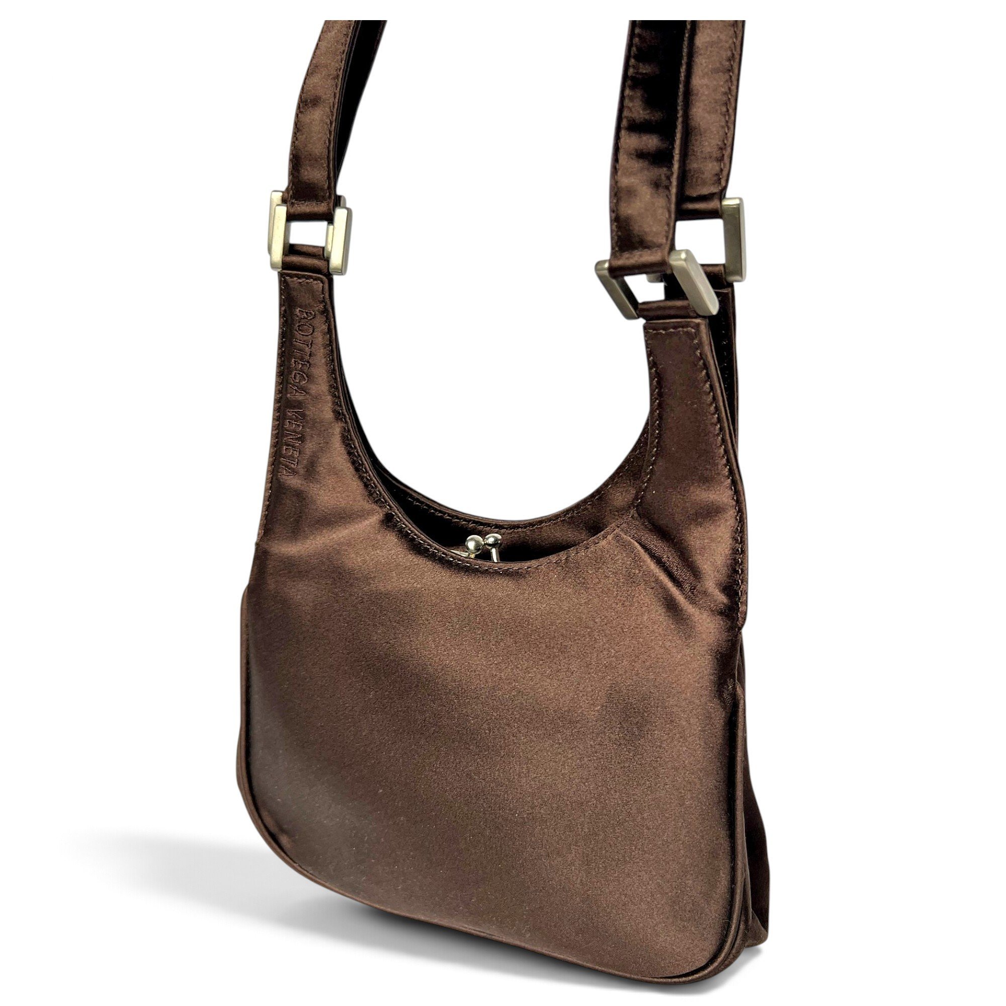 Clip silk handbag