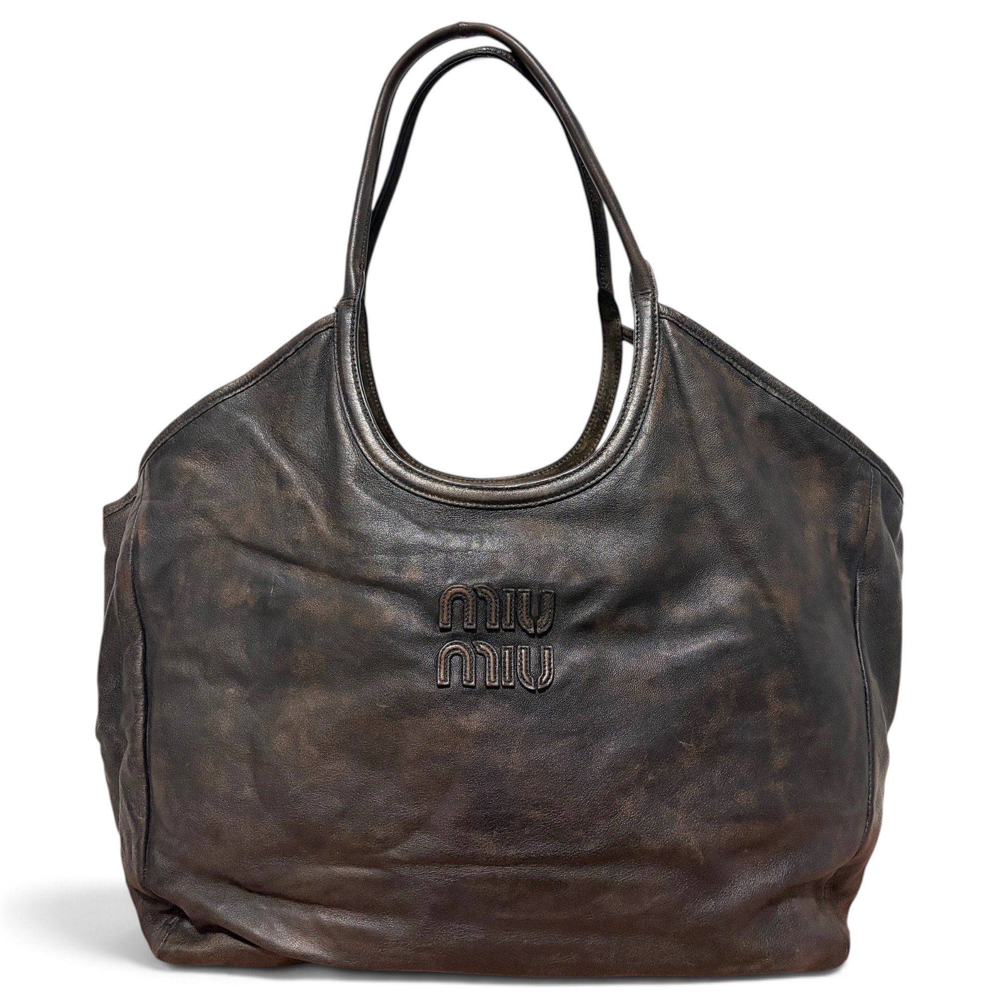 Miu Miu Ivy leather tote
