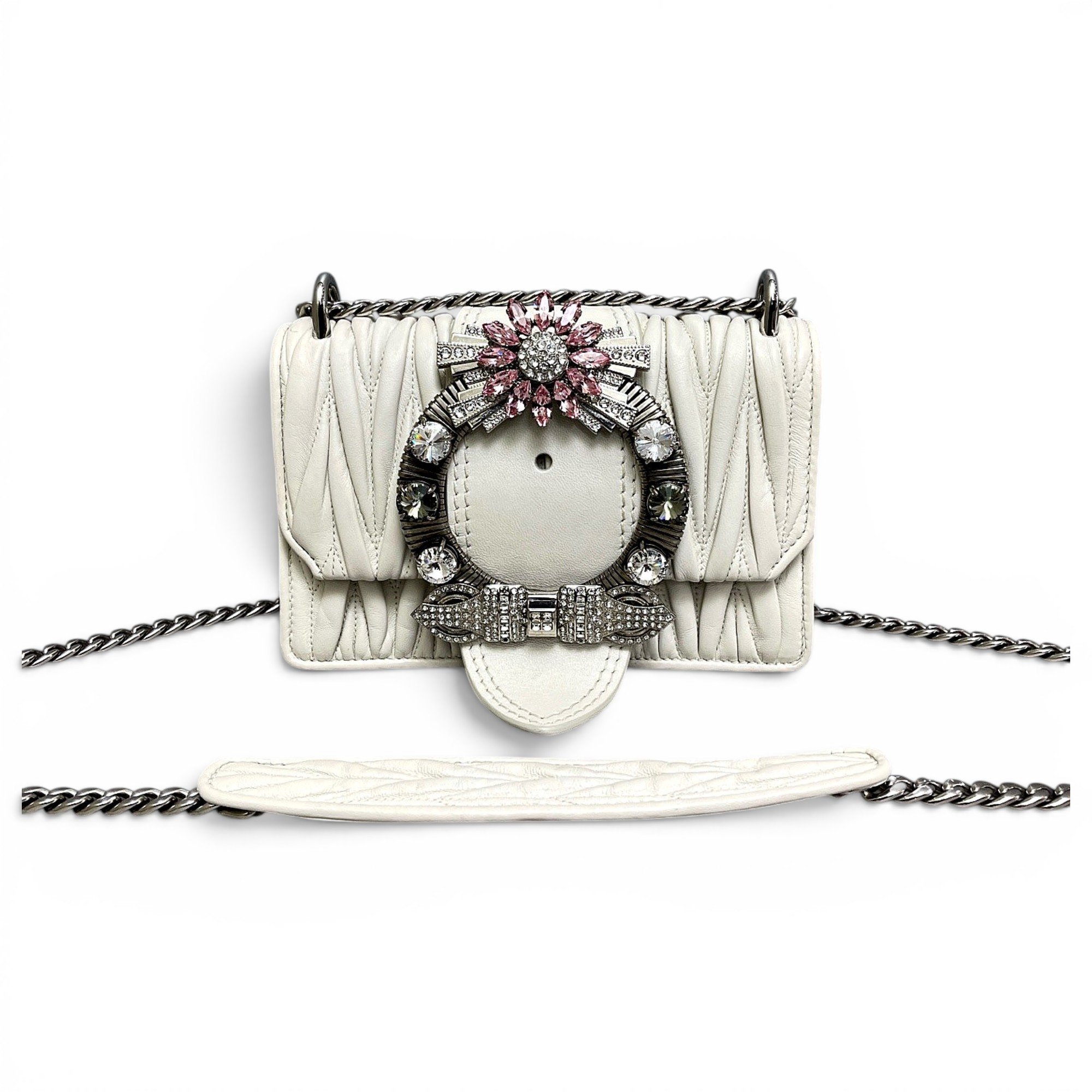 Miu Lady leather handbag