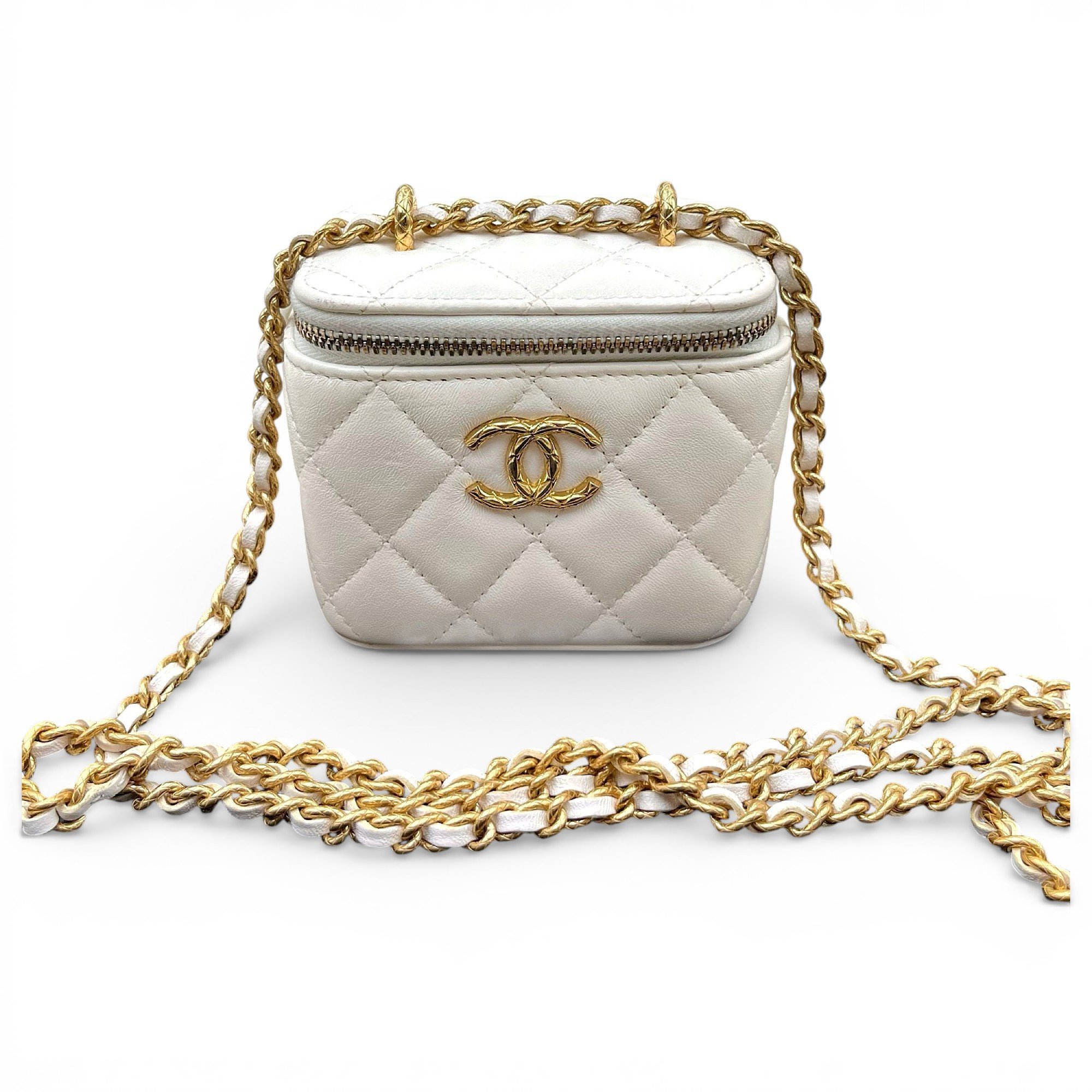 Vanity leather handbag