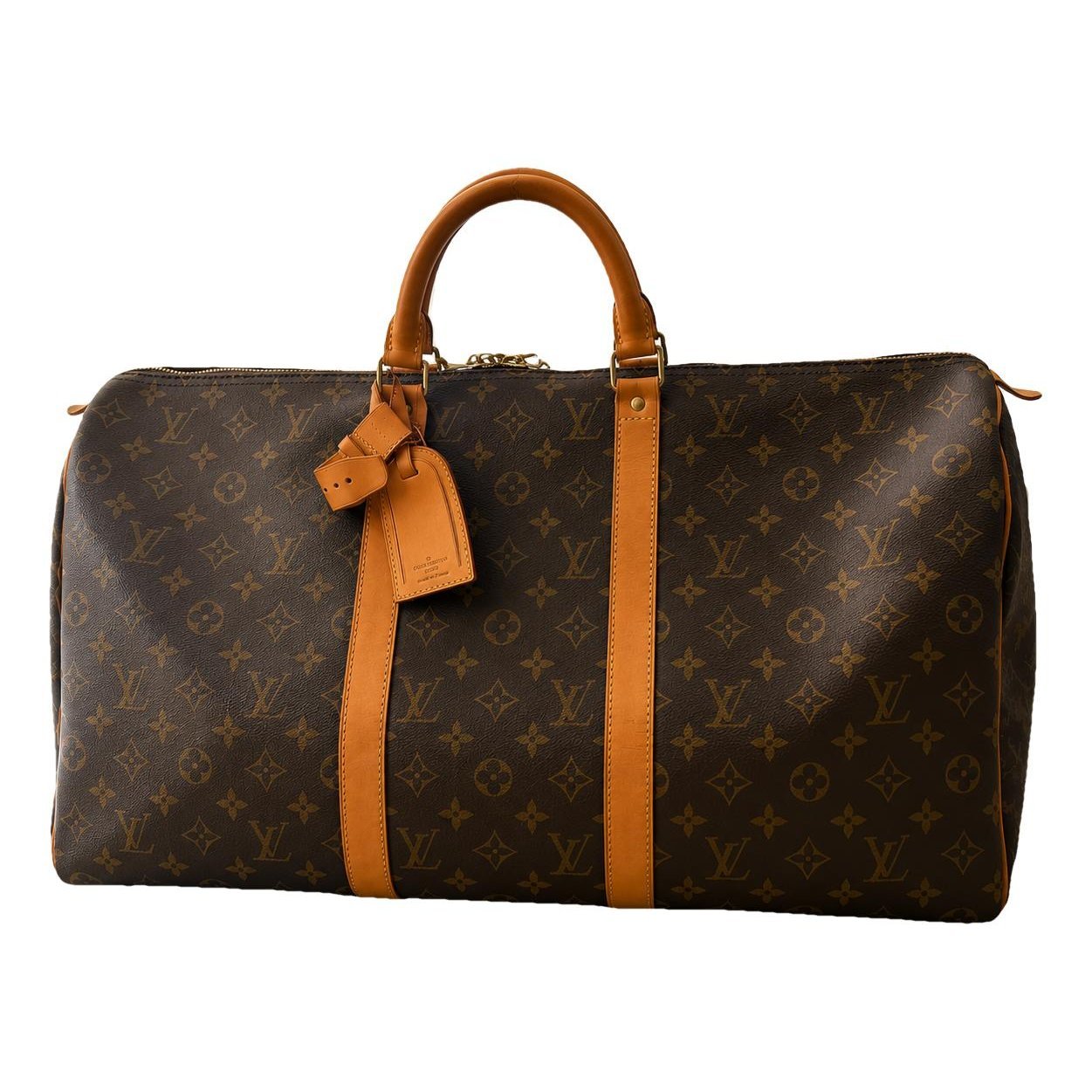 Keepall leather travel bag