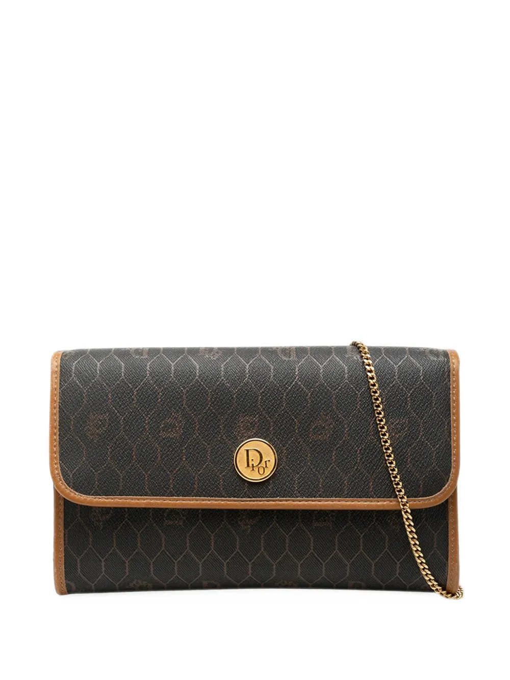 Dior 20th Century Honeycomb Coated Canvas Chain Flap crossbody bag