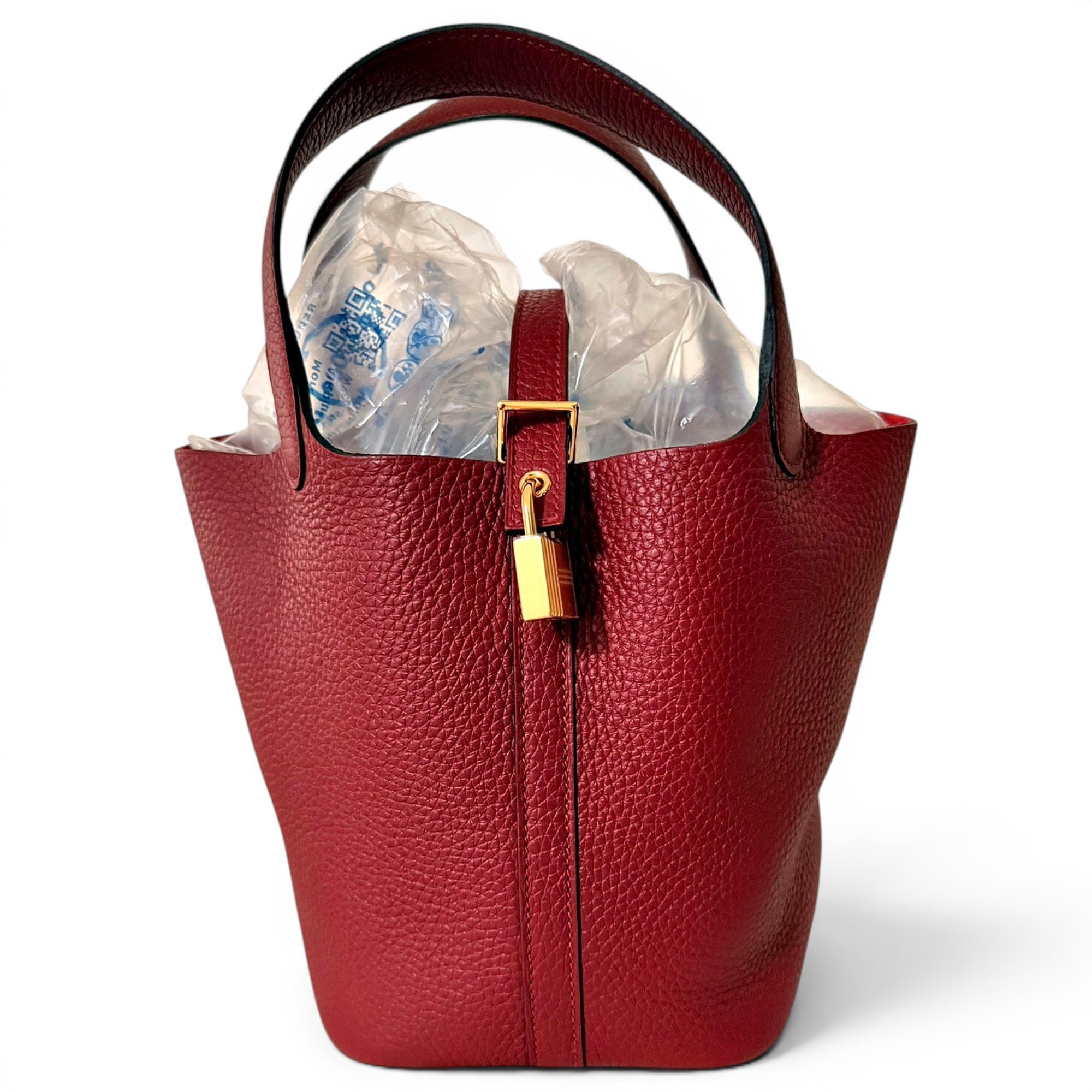 Picotin leather tote