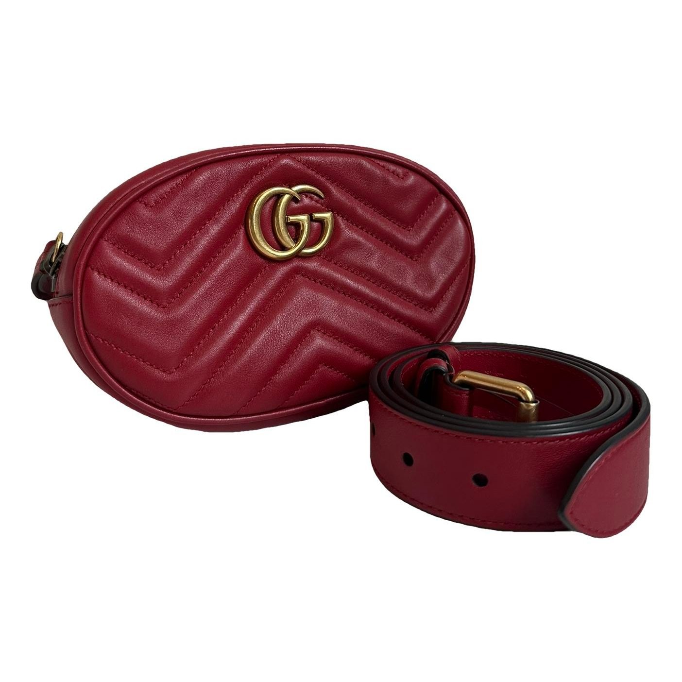 GG Marmont Oval leather handbag