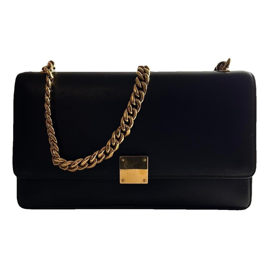 Case flap leather handbag