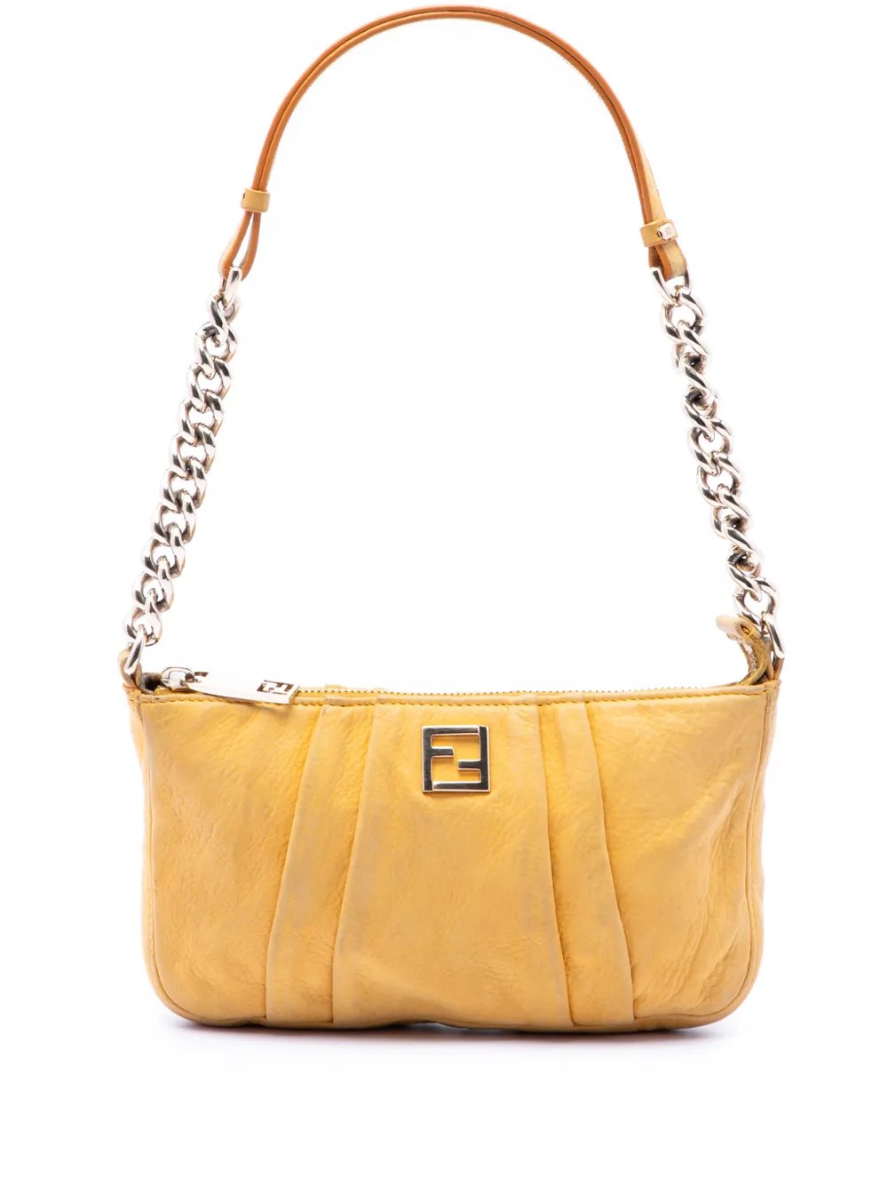 2000-2010 Pleated Nubuck FF Chain Pochette shoulder bag