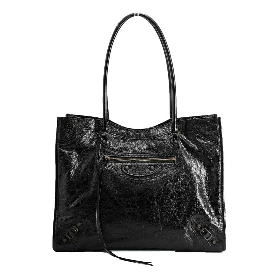 City leather tote