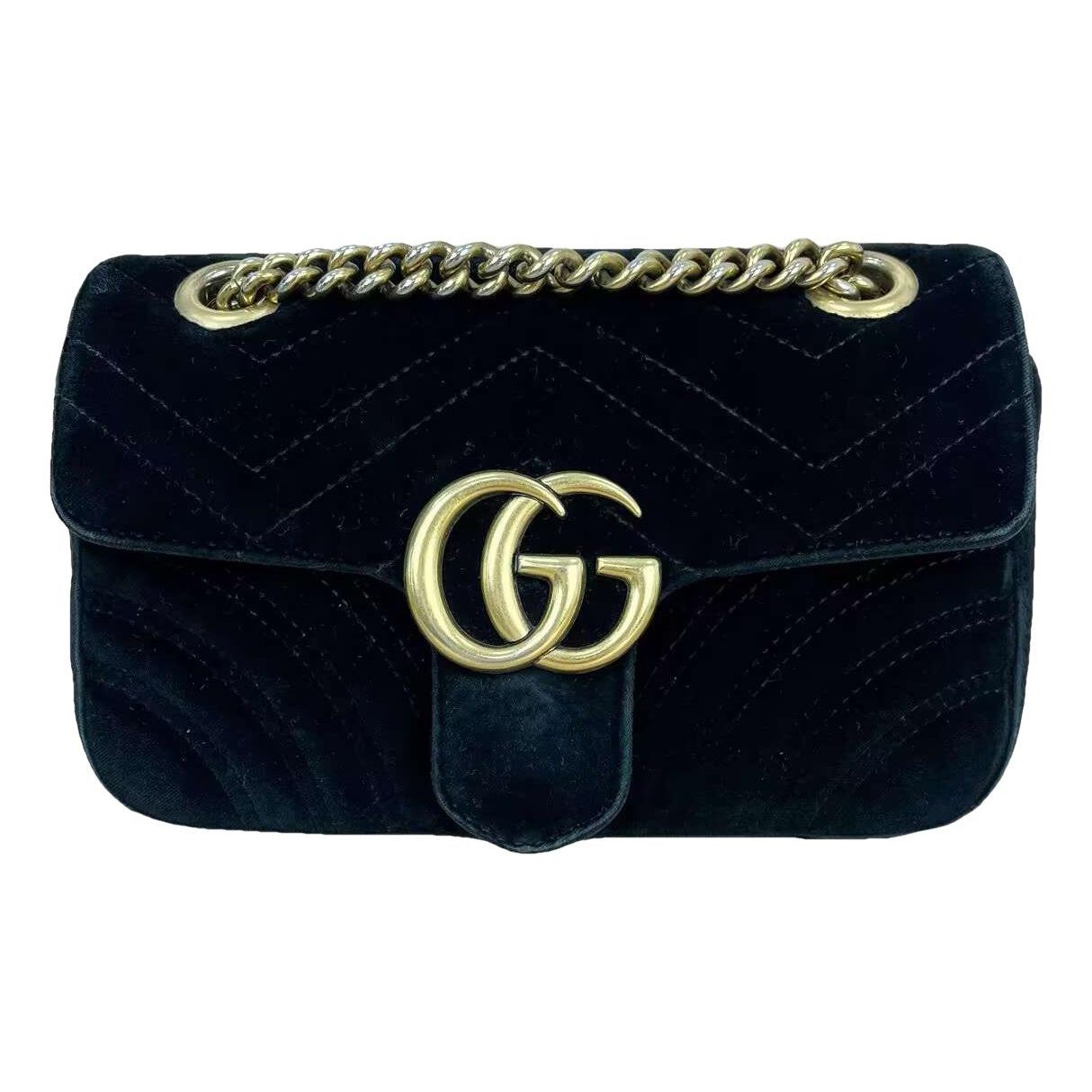 GG Marmont Flap velvet handbag