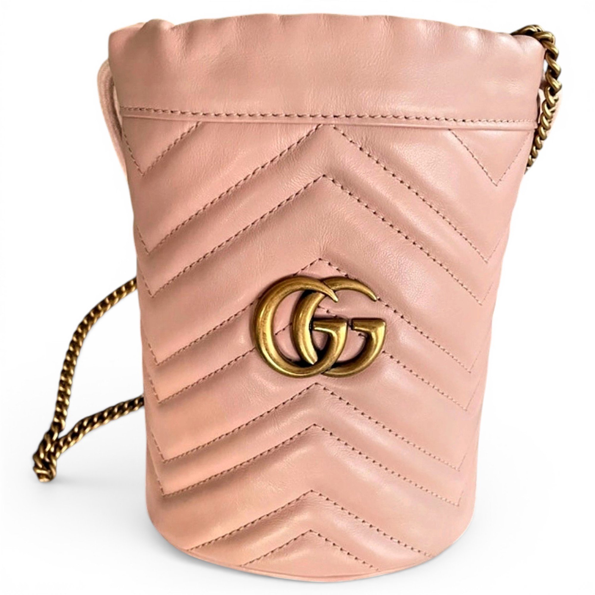 GG Marmont Chain Bucket leather crossbody bag