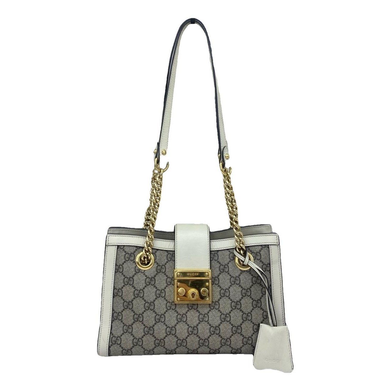 Padlock leather handbag