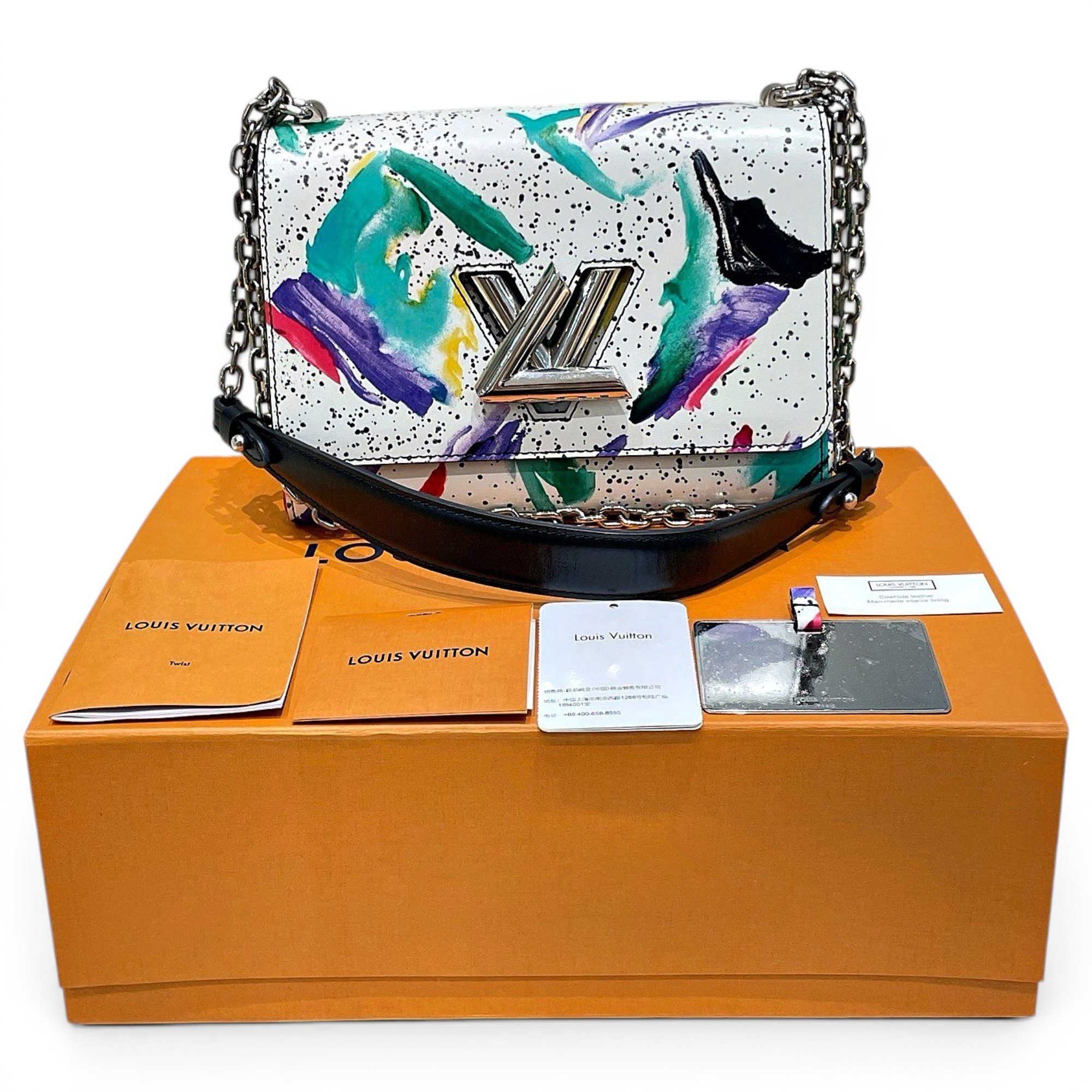 Twist leather crossbody bag
