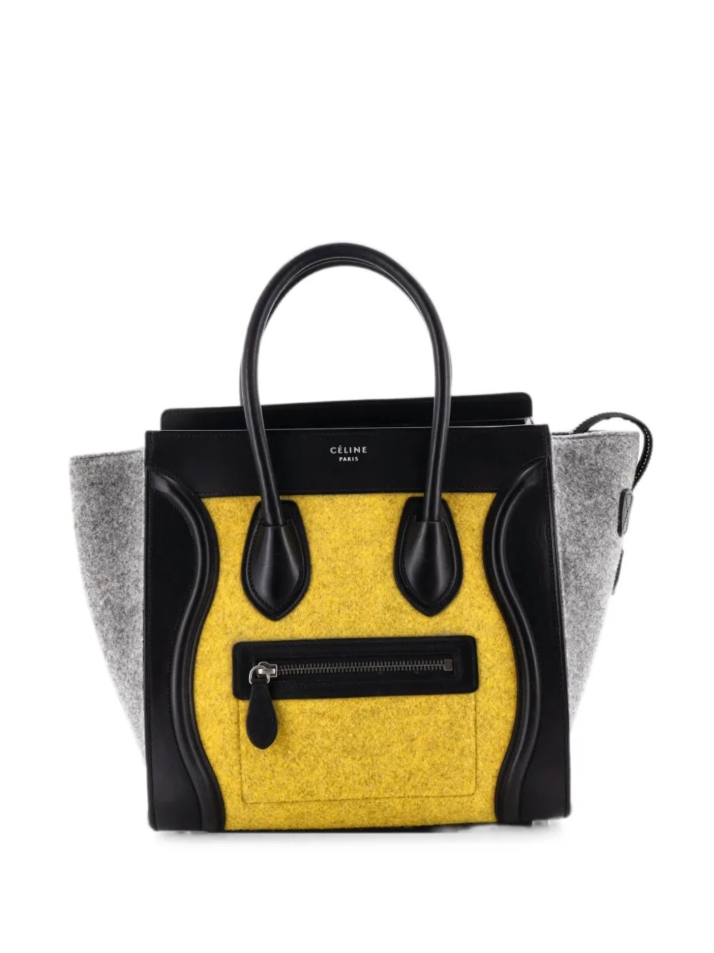 Tricolor Luggage Bag Felt Micro tote bag