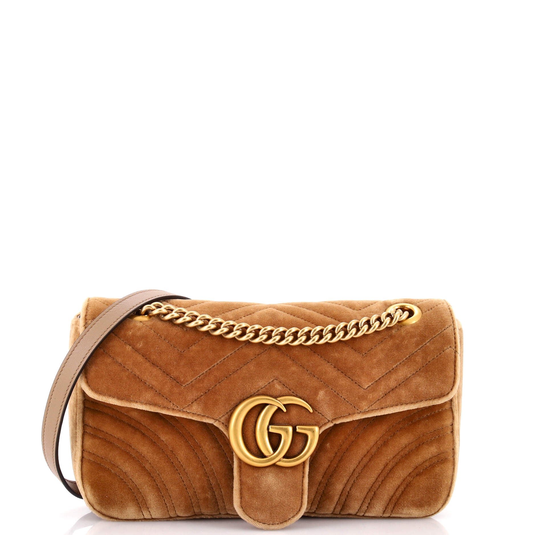GG Marmont Flap Bag Matelasse Velvet Small