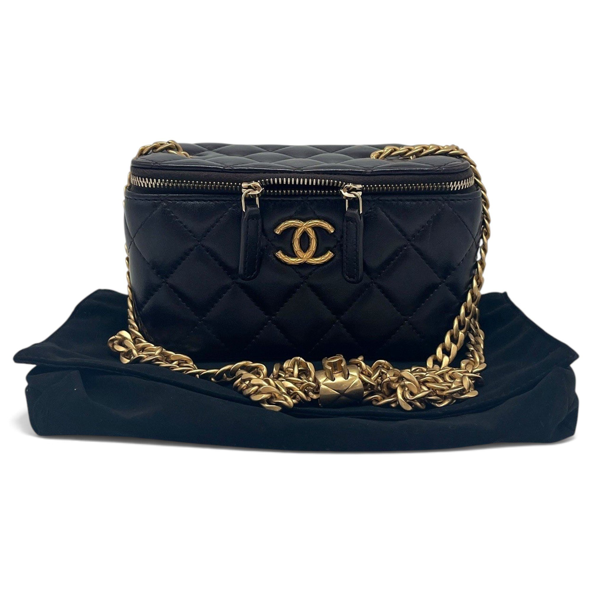 Trendy CC Vanity leather crossbody bag