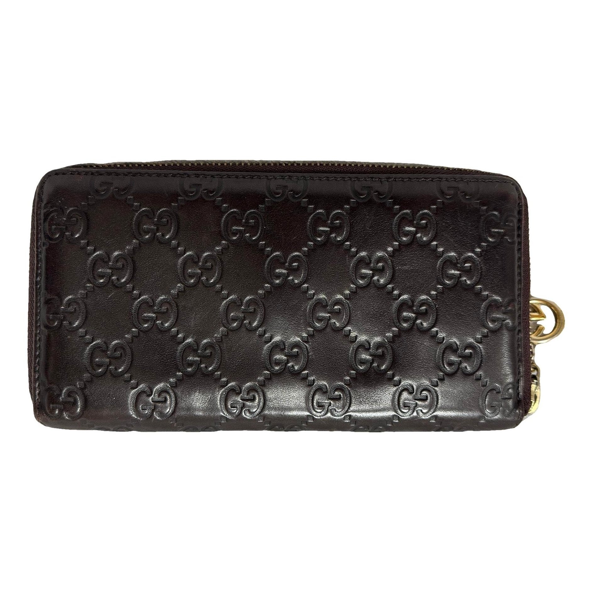 Leather clutch bag