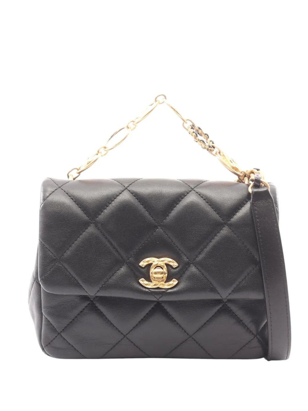 2021-2026 Mini Square Quilted Lambskin Lucky Charms Chain Flap satchel