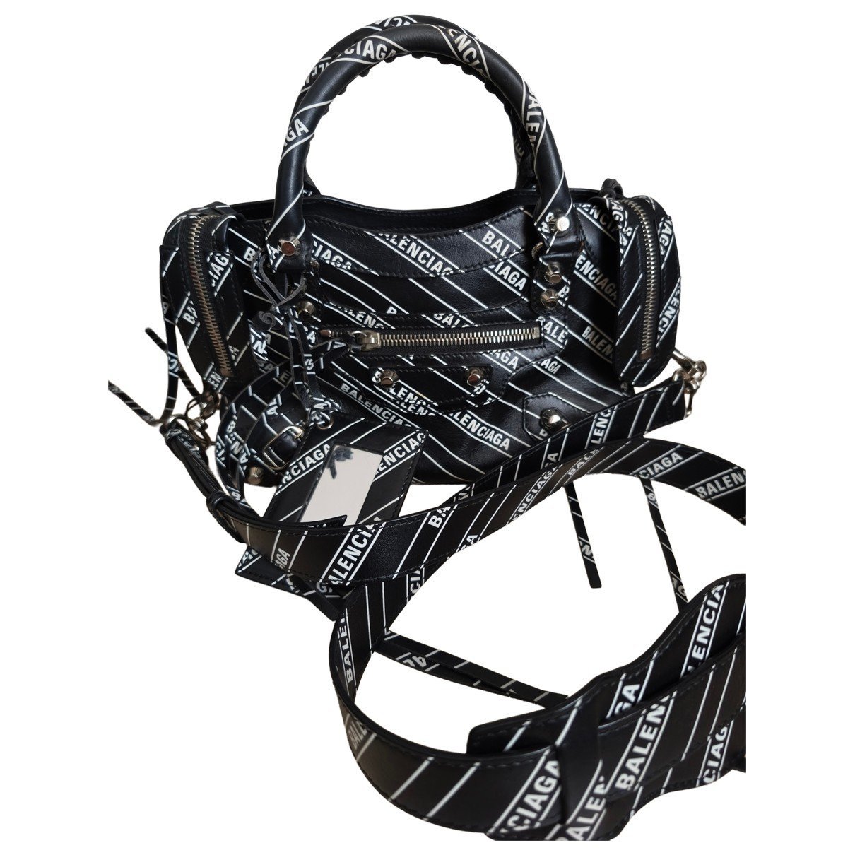 City leather handbag