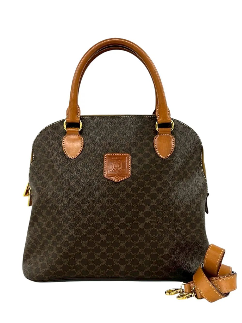 1996 Macadam Coated Canvas Dome satchel