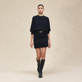 Cashmere short skirt
