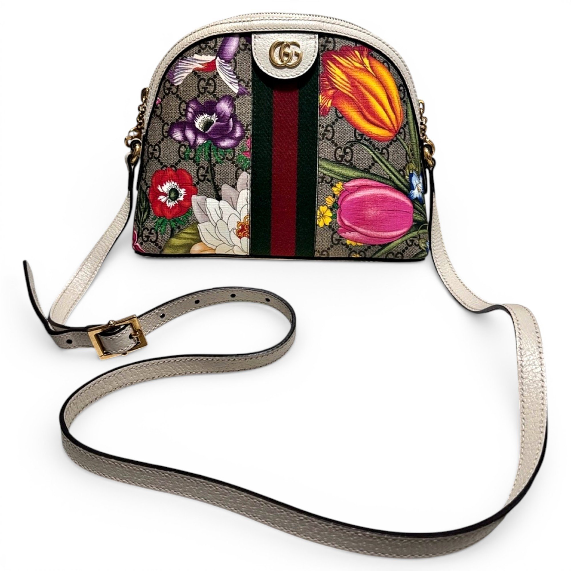 Ophidia leather crossbody bag