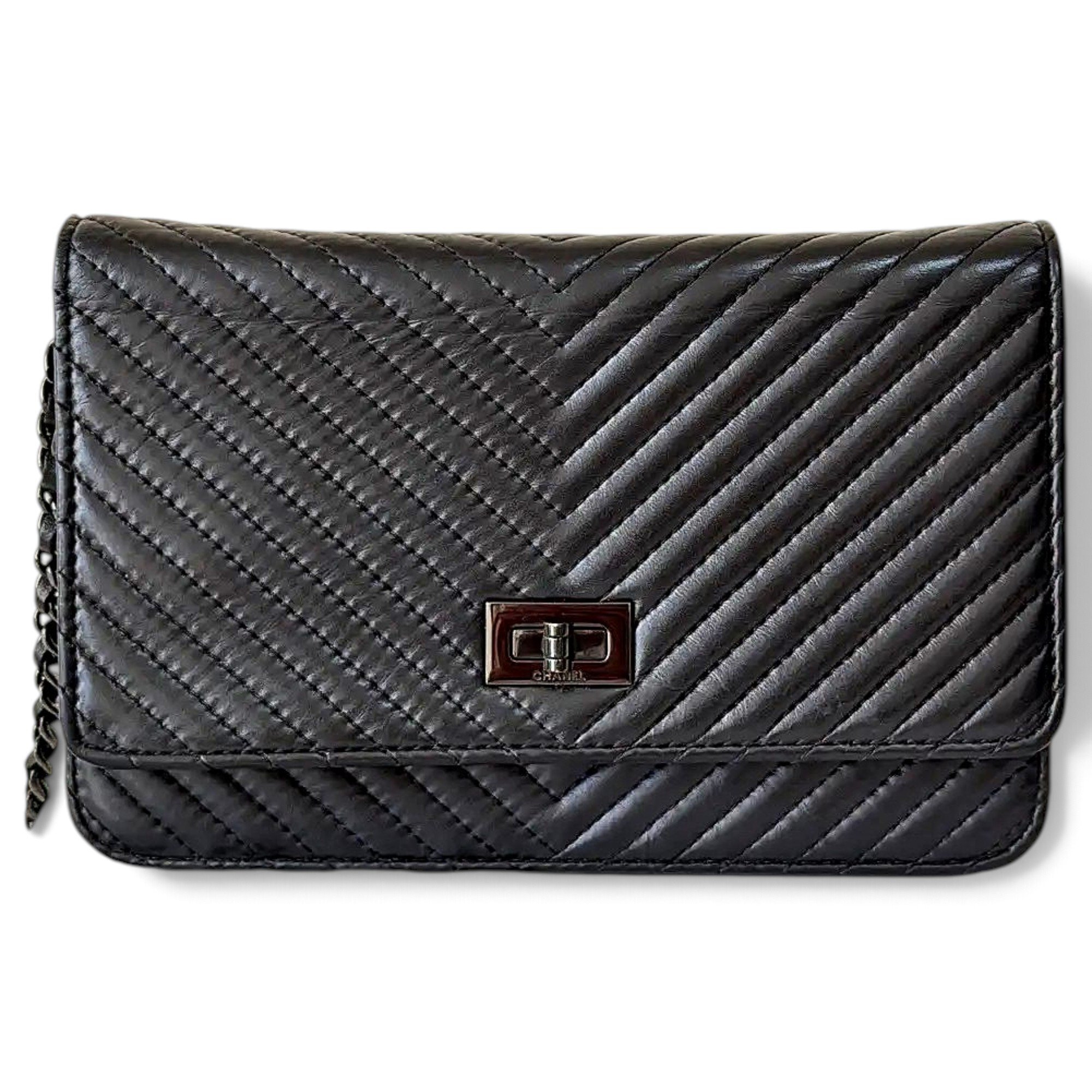 Wallet On Chain leather handbag