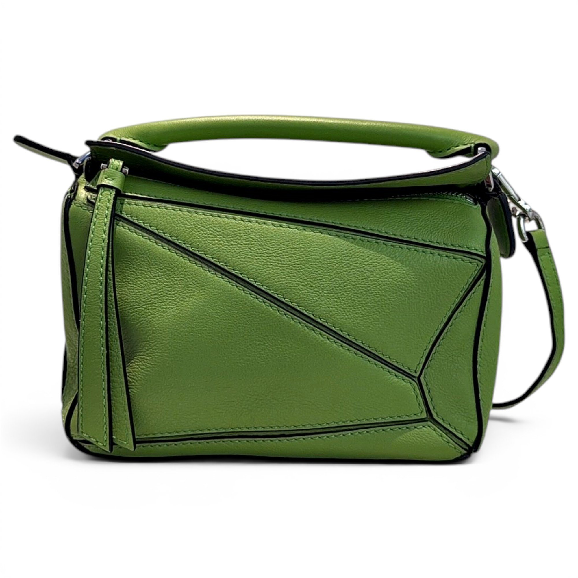 Puzzle leather handbag