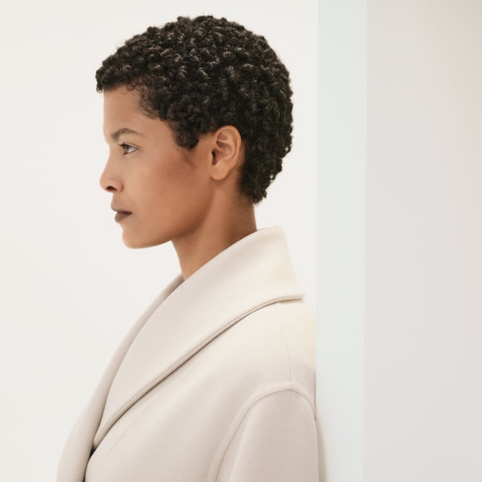 Blanc Sable "Chaine d'Ancre" Pea Coat