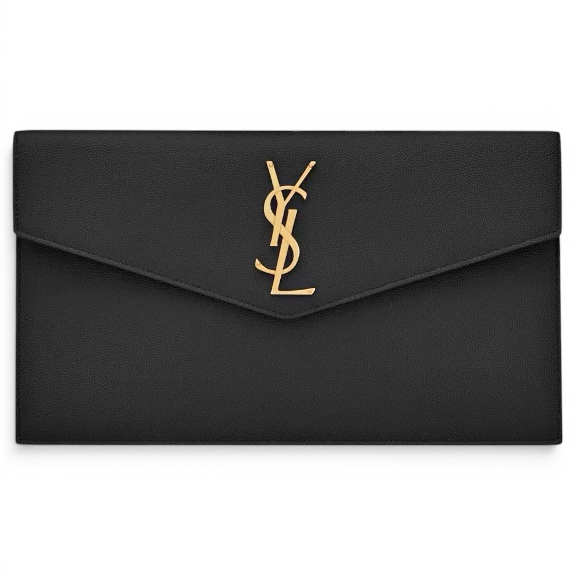 Leather clutch bag