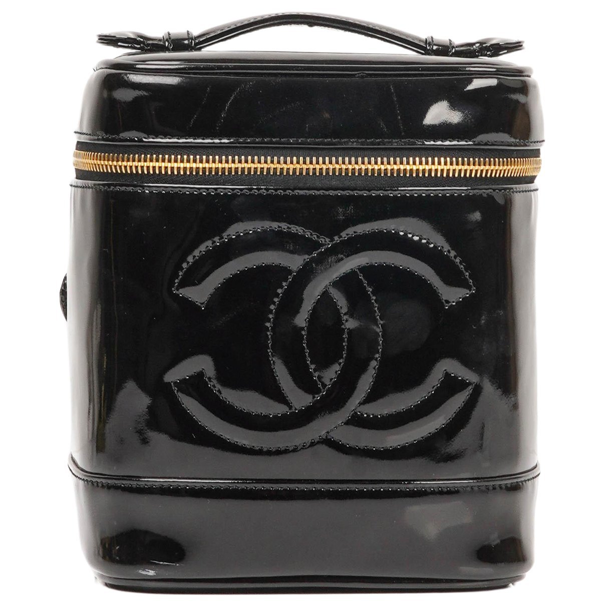 Vanity patent leather handbag