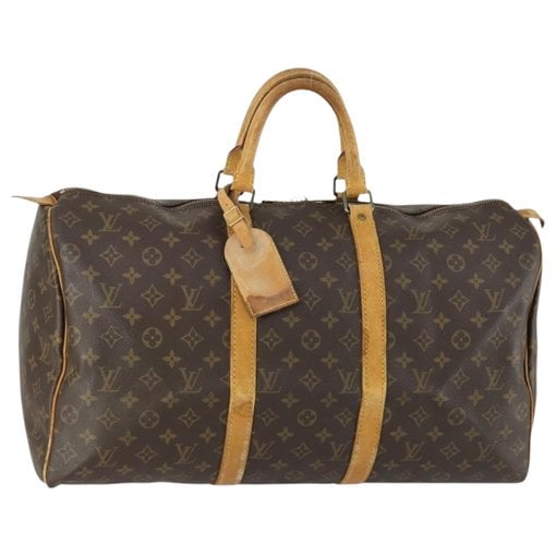 Keepall leather travel bag
