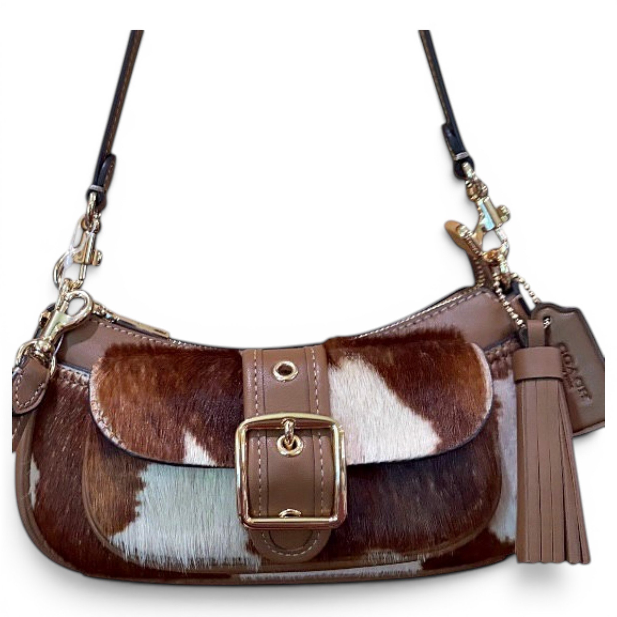 Pony-style calfskin crossbody bag