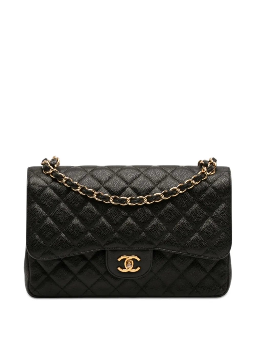 2010-2011 Jumbo Classic Caviar Double Flap shoulder bag