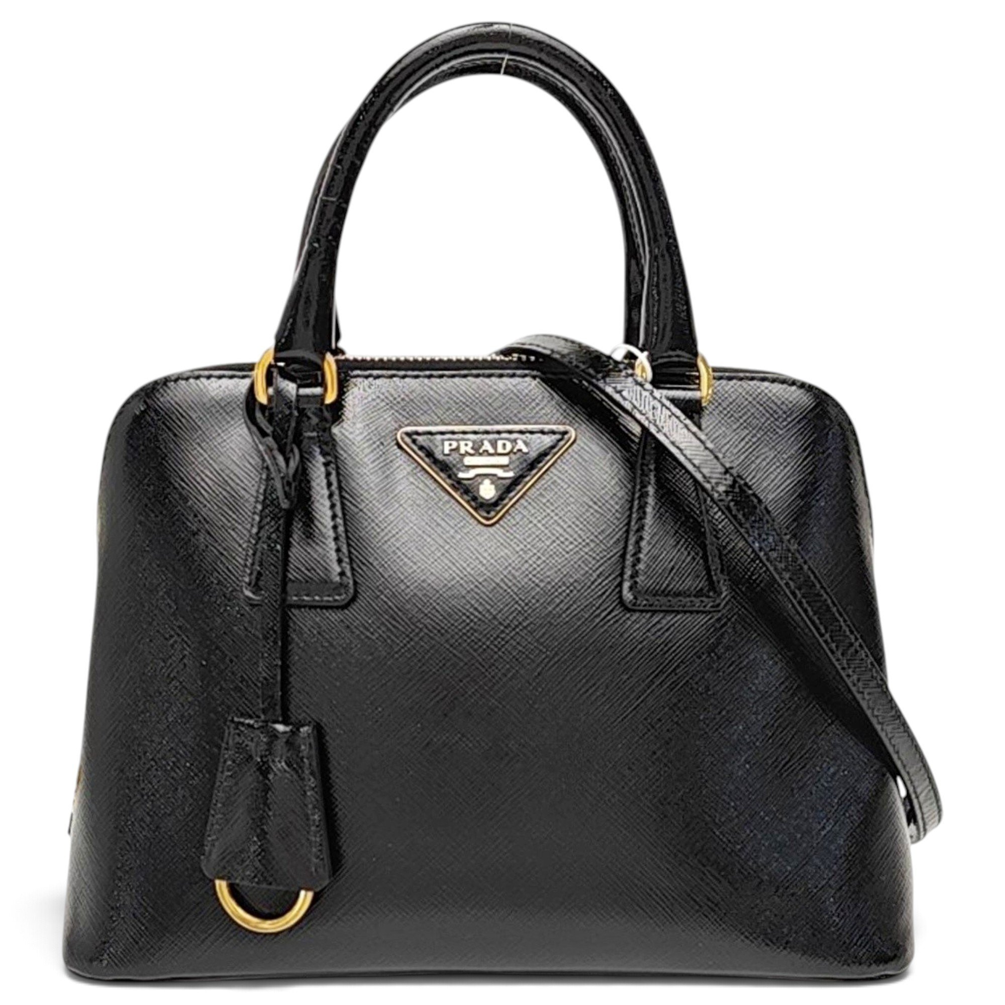 Promenade patent leather handbag