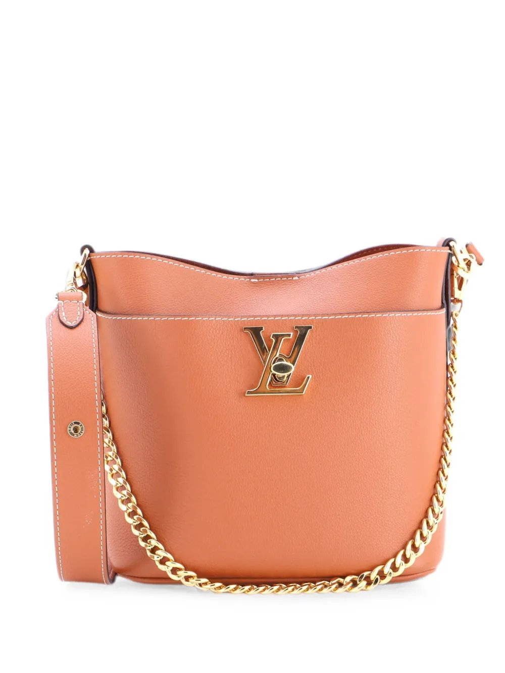 Lock and Walk Leather bucket bag