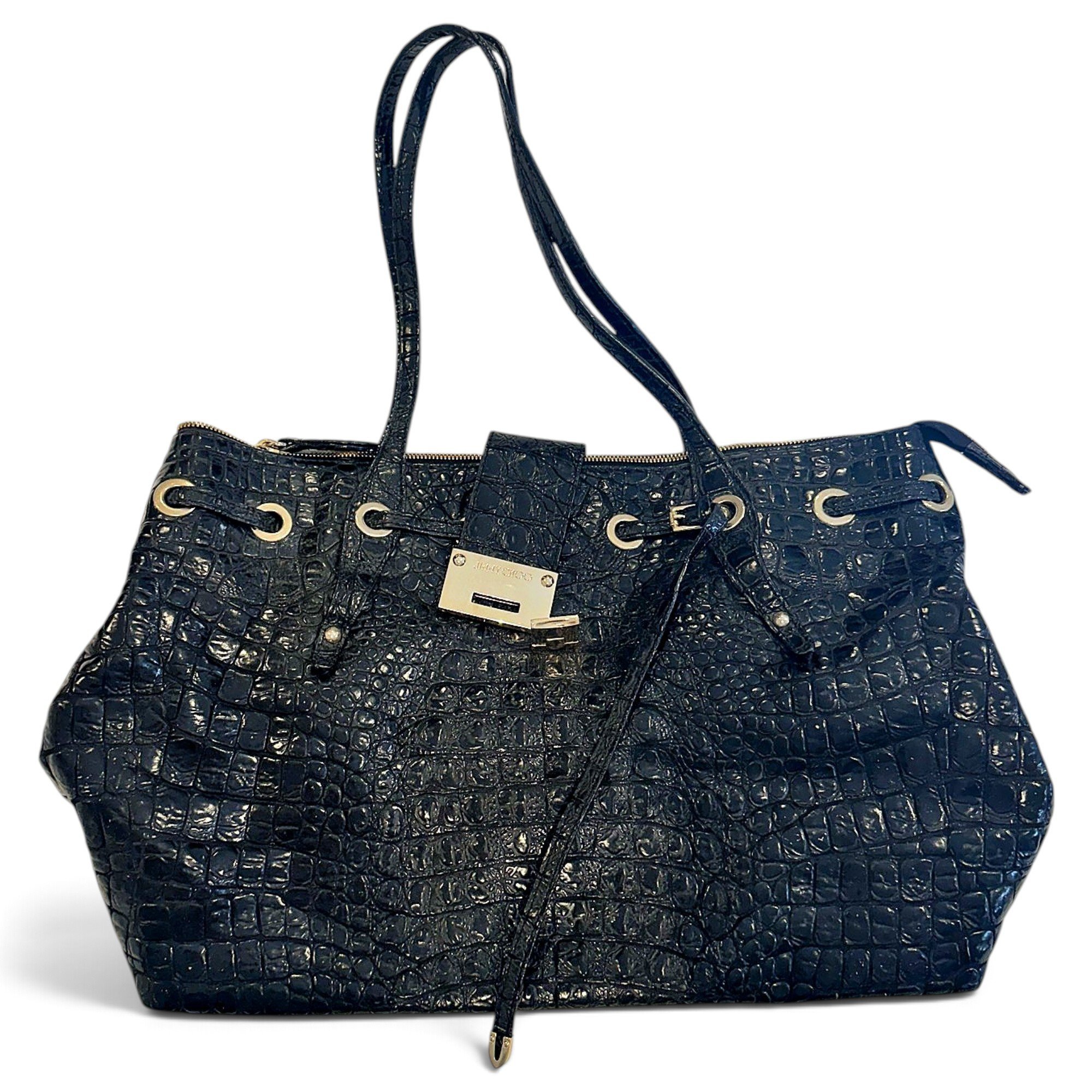 Patent leather tote