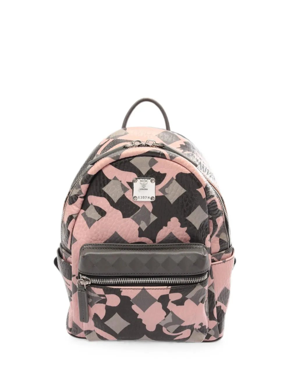 2000s camouflage leather backpack