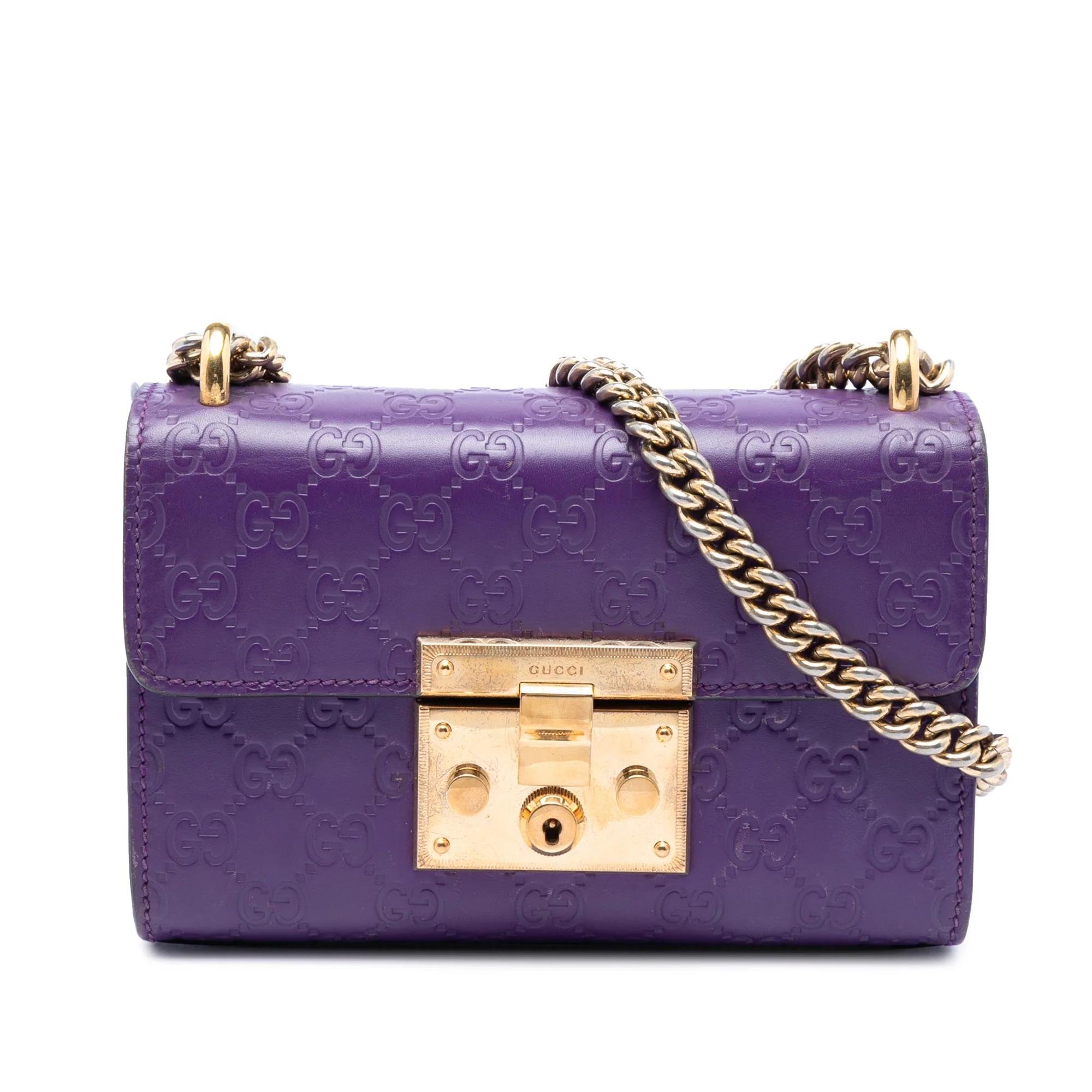 Padlock leather crossbody bag