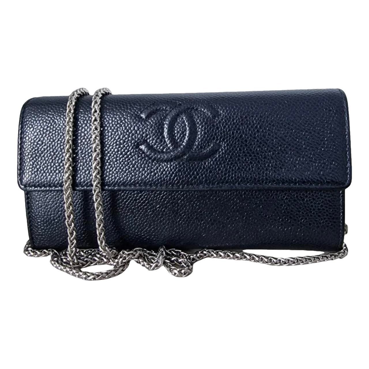 Wallet On Chain Double C leather crossbody bag