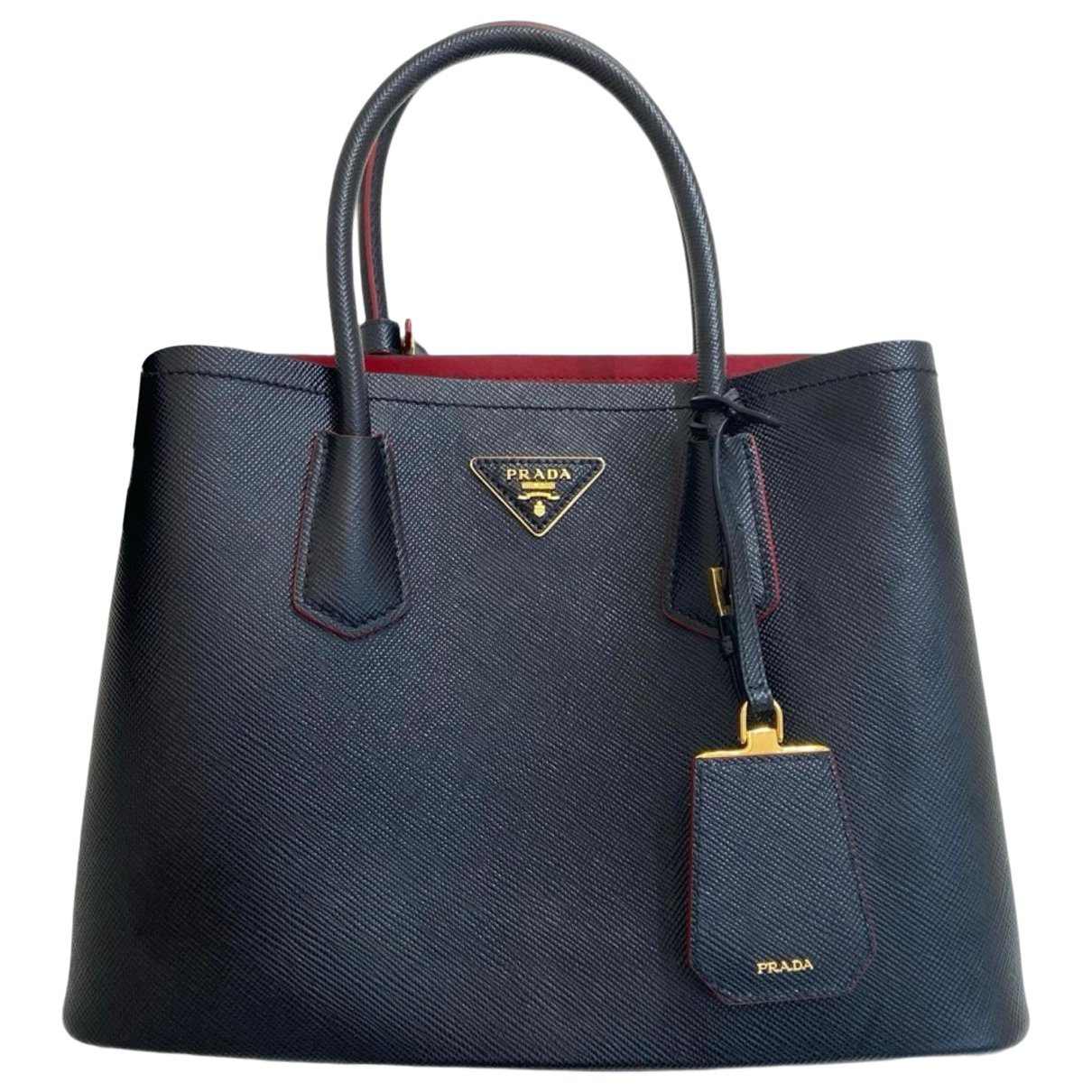 Double leather tote