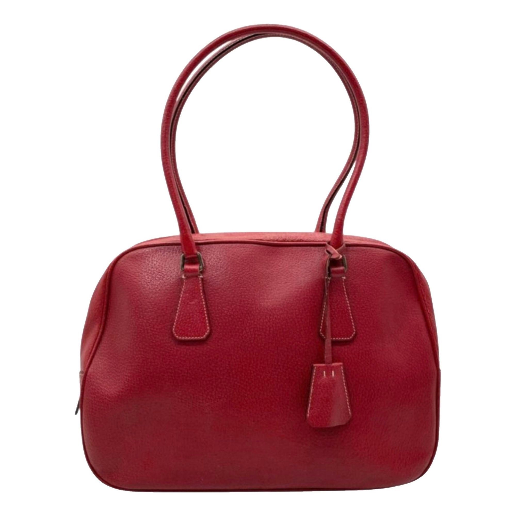 Bowling leather handbag
