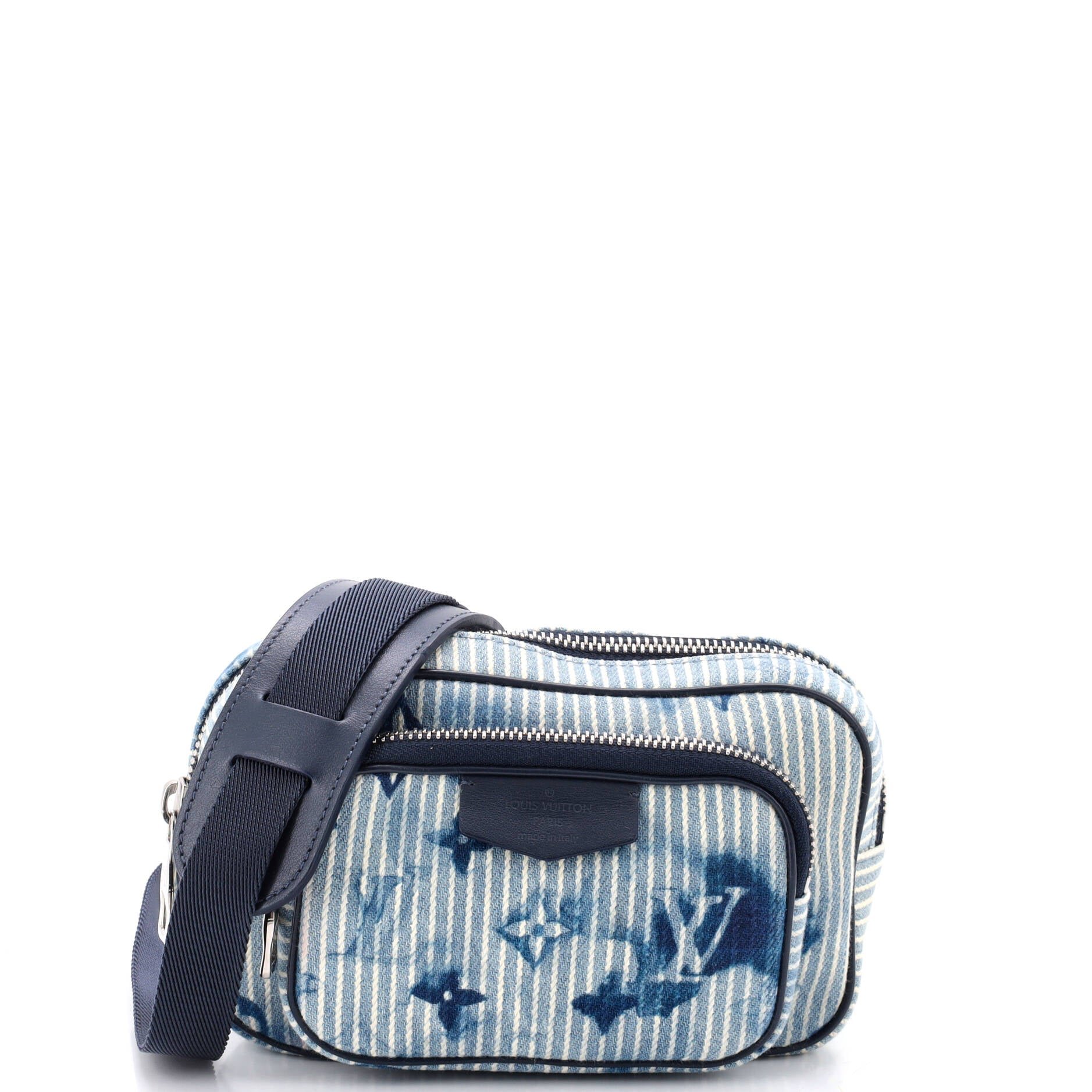 Outdoor Pouch Limited Edition Monogram Watercolor Stripes Denim